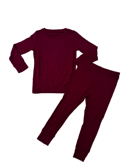 Bordeaux Long Sleeve and Pants 2 Piece Set