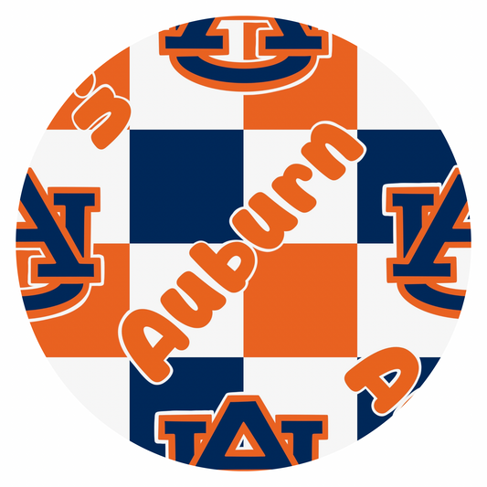 Auburn Tigers Checkered Bamboo Plush Blanket