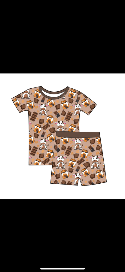 Cocoa Cow Short Sleeve 2 Piece Set