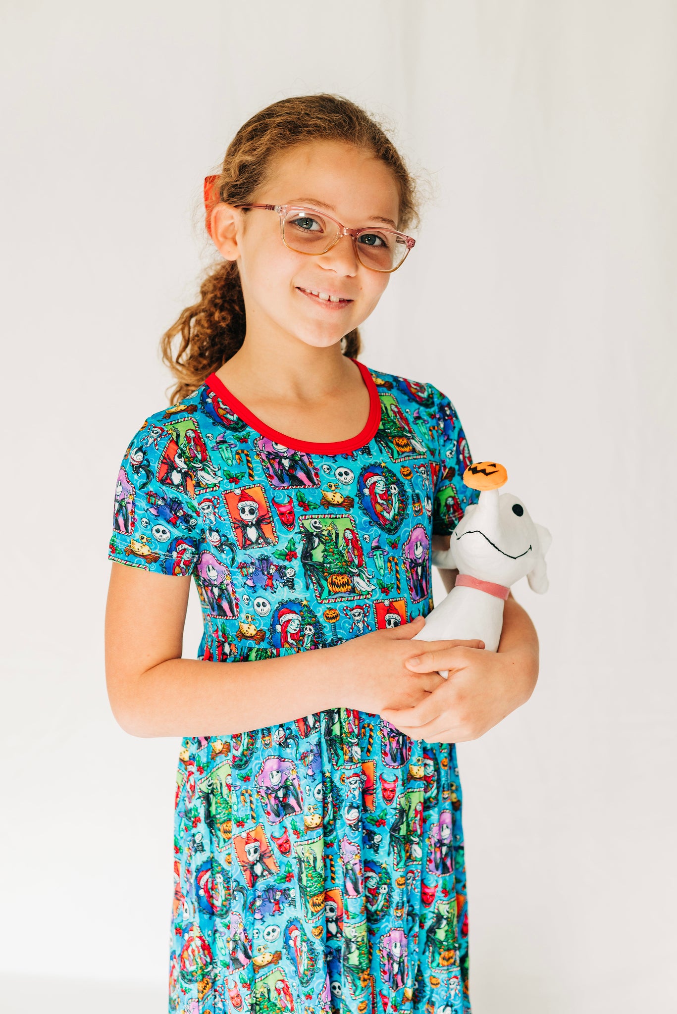 Fright Before Christmas Short Sleeve Twirl Dress