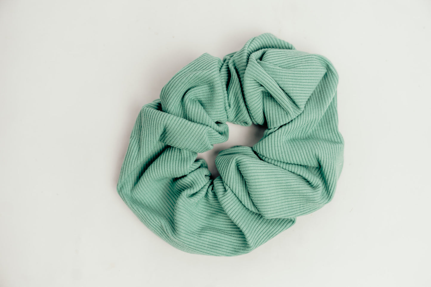 Wild Mint Ribbed Scrunchie