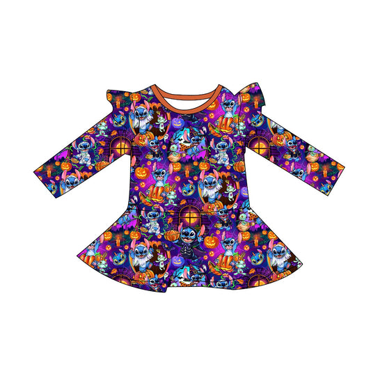 Haunted Hula Long Sleeve Peplum Top