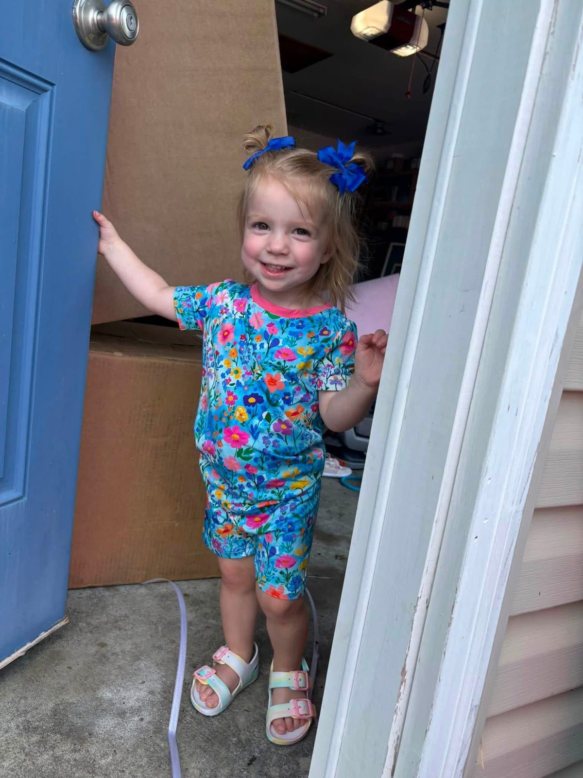 Painted Petals Short Sleeve and Shorts 2 Piece Set