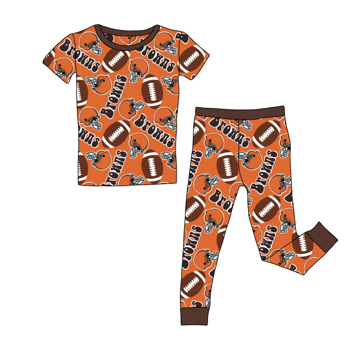 Cleveland Browns Short Sleeve and Pants 2 Piece Set