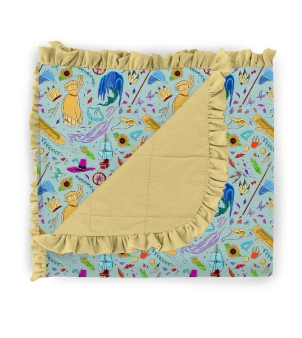 Bamboo Bliss Pocahontas 65x85 Ruffle Quilt