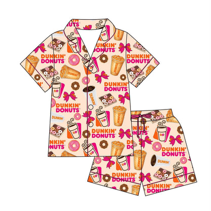 Munchkin Kids Short Sleeve Button Down and Shorts PJ Set