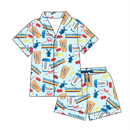 Blue Rebel Kids Short Sleeve Button Down and Shorts Set