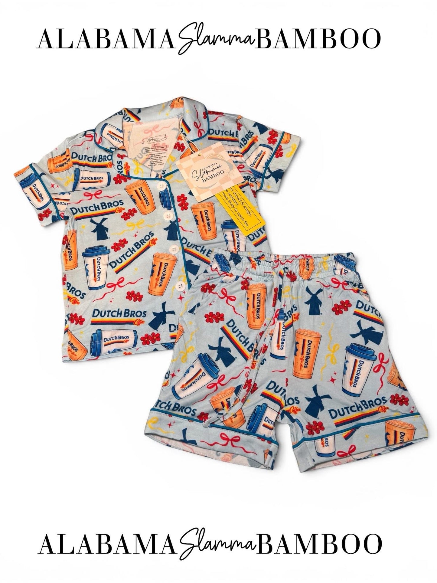 Blue Rebel Kids Short Sleeve Button Down and Shorts Set