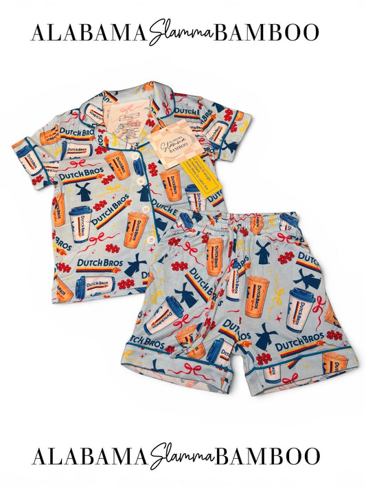 Blue Rebel Kids Short Sleeve Button Down and Shorts Set
