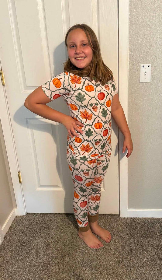 Cozy Harvest Short Sleeve and Pants 2 Piece Set