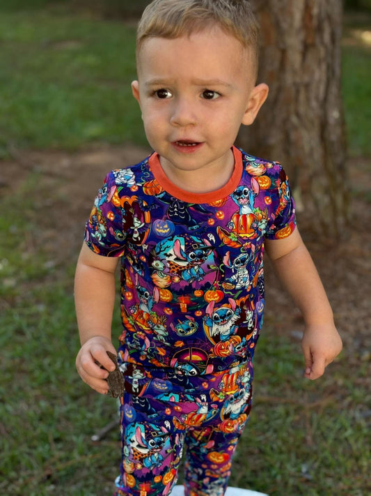 Haunted Hula Short Sleeve and Pants 2 Piece Set