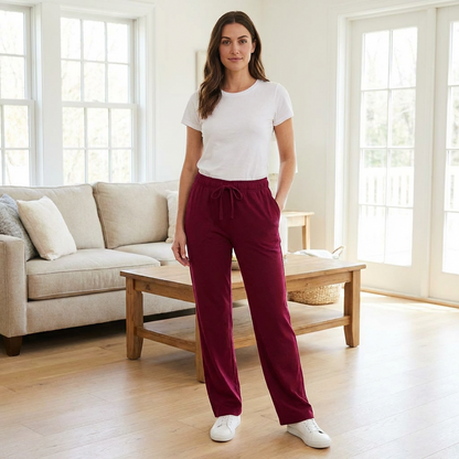 Bordeaux Straight Leg Pants