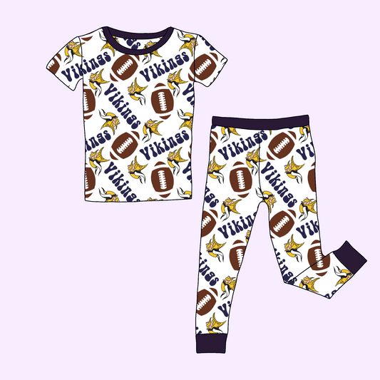 Minnesota Vikings Short Sleeve and Pants 2 Piece Set